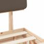 Preview: Bettgestell mit gepolstertem Kopfteil Taupe 150 x 200 cm