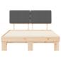 Preview: Bettgestell mit gepolstertem Kopfteil Dunkelgrau 140 x 190 cm