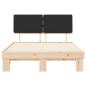 Preview: Bettgestell mit gepolstertem Kopfteil Schwarz 135 x 190 cm