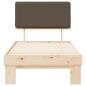 Preview: Bettgestell mit gepolstertem Kopfteil Taupe 100 x 200 cm