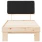 Preview: Bettgestell mit gepolstertem Kopfteil Schwarz 90 x 200 cm