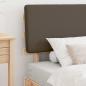 Preview: Bettgestell mit gepolstertem Kopfteil Taupe 90 x 200 cm