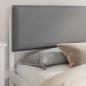 Preview: Bettgestell mit gepolstertem Kopfteil Hellgrau 180 x 200 cm