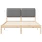 Preview: Bettgestell mit gepolstertem Kopfteil Hellgrau 160 x 200 cm