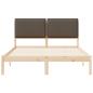 Preview: Bettgestell mit gepolstertem Kopfteil Taupe 135 x 190 cm