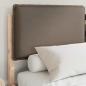 Preview: Bettgestell mit gepolstertem Kopfteil Taupe 120 x 190 cm