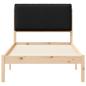Preview: Bettgestell mit gepolstertem Kopfteil Schwarz 100 x 200 cm