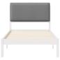 Preview: Bettgestell mit gepolstertem Kopfteil Hellgrau 80 x 200 cm