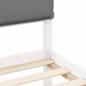Preview: Bettgestell mit gepolstertem Kopfteil Hellgrau 75 x 190 cm