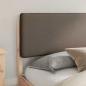 Preview: Bettgestell mit gepolstertem Kopfteil Taupe 180 x 200 cm