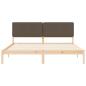 Preview: Bettgestell mit gepolstertem Kopfteil Taupe 180 x 200 cm