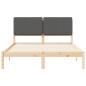 Preview: Bettgestell mit gepolstertem Kopfteil Dunkelgrau 160 x 200 cm