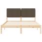 Preview: Bettgestell mit gepolstertem Kopfteil Taupe 160 x 200 cm