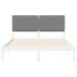Preview: Bettgestell mit gepolstertem Kopfteil Hellgrau 160 x 200 cm