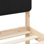 Preview: Bettgestell mit gepolstertem Kopfteil Schwarz 150 x 200 cm