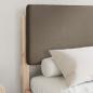 Preview: Bettgestell mit gepolstertem Kopfteil Taupe 135 x 190 cm