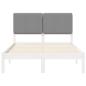 Preview: Bettgestell mit gepolstertem Kopfteil Hellgrau 120 x 190 cm