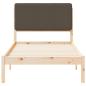 Preview: Bettgestell mit gepolstertem Kopfteil Taupe 90 x 190 cm