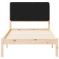 Preview: Bettgestell mit gepolstertem Kopfteil Schwarz 75 x 190 cm