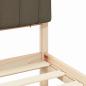Preview: Bettgestell mit gepolstertem Kopfteil Taupe 135 x 190 cm