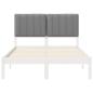 Preview: Bettgestell mit gepolstertem Kopfteil Hellgrau 120 x 190 cm