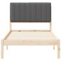 Preview: Bettgestell mit gepolstertem Kopfteil Dunkelgrau 90 x 190 cm