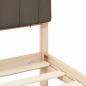 Preview: Bettgestell mit gepolstertem Kopfteil Taupe 75 x 190 cm