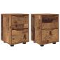 Preview: Nachttische 2 pcs Altholz 30,5 x 30 x 43 cm Holzwerkstoff