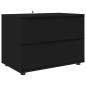Preview: ARDEBO.de - Aufbewahrungsschrank Schwarz 80 x 48 x 57 cm Holzwerkstoff