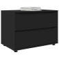 Preview: Aufbewahrungsschrank Schwarz 80 x 48 x 57 cm Holzwerkstoff