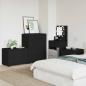 Preview: Aufbewahrungsschrank 80 x 48 x 57 cm Holzwerkstoff Schwarz