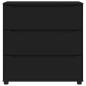 Preview: Aufbewahrungsschrank Schwarz 80 x 31 x 81 cm Holzwerkstoff