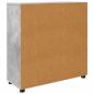 Preview: ARDEBO.de - Aufbewahrungsschrank Beton Grau 80 x 31 x 81 cm Holzwerkstoff