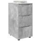 Preview: ARDEBO.de - Aufbewahrungsschrank Beton Grau 40 x 48 x 81 cm Holzwerkstoff