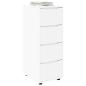 Preview: Aufbewahrungsschrank Weiß 40 x 48 x 105 cm Holzwerkstoff