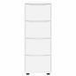 Preview: Aufbewahrungsschrank Weiß 40 x 48 x 105 cm Holzwerkstoff