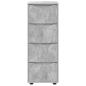 Preview: ARDEBO.de - Aufbewahrungsschrank Beton Grau 40 x 48 x 105 cm Holzwerkstoff