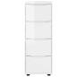 Preview: Aufbewahrungsschrank Hochglanz Weiß 40 x 48 x 105 cm