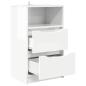 Preview: Nachttische 2 pcs Hochglanz Weiß 40 x 30 x 467 cm Holzwerkstoff