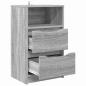 Preview: Nachttische 2 pcs Graues Sonoma 40 x 30 x 467 cm Holzwerkstoff
