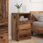 Preview: Nachttische 2 pcs Altholz 40 x 30 x 467 cm Holzwerkstoff