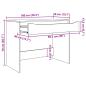 Preview: Schreibtisch Artisan-Eiche 100 x 50 x 78 cm Holzwerkstoff