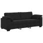 Preview: 2-teiliges Sofa-Set mit Kissen, schwarzer Samt