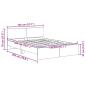 Preview: ARDEBO.de - Bettrahmen Artisan-Eiche 140 x 200 cm Holzwerkstoff