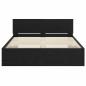 Preview: Bettrahmen Schwarz Eichen-Optik 150 x 200 cm Holzwerkstoff
