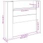 Preview: Kopfteil Schrank mit Regal Artisan-Eiche 120 x 15 x 103.5 cm