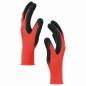 Preview: Arbeitshandschuhe 12 pcs Rot und Schwarz 7 / S Latexbeschichtung
