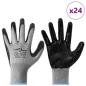 Preview: Arbeitshandschuhe 24 Stk. Grau und Schwarz 9 / l Polyester