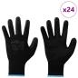 Preview: ARDEBO.de - Arbeitshandschuhe 24 pcs Schwarz 9 / l Polyester
