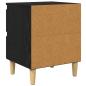 Preview: Bettschrank Schwarz Eichen-Optik 40 x 35 x 50 cm Holzwerkstoff